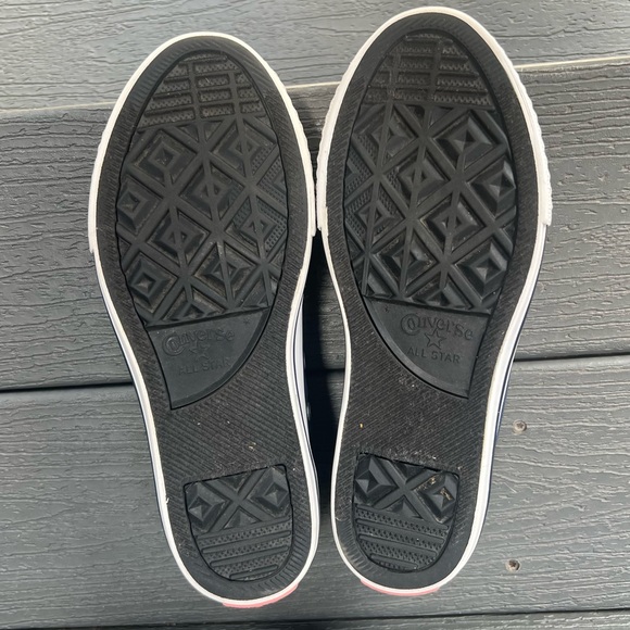 CONVERSE METALLIC BLUE SNEAKERS GIRLS SIZE 3 - Picture 9 of 11